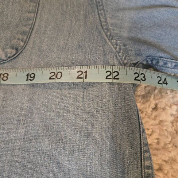 Vintage Alexander Julian Colours Light Denim Long Sleeve Button Down Shirt Medi - Picture 3 of 8